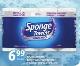 Uniprix SPONGETOWELS Essuie-tout/Paper towels, Rouleaux géants/Giant rolls offer