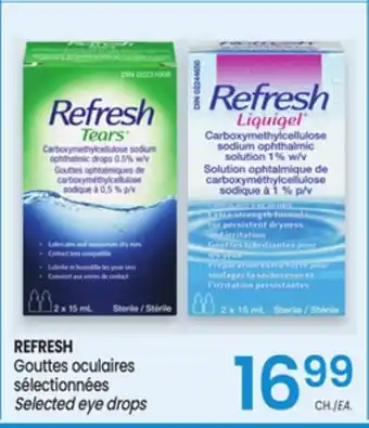 Uniprix REFRESH Gouttes oculaires sélectionnées/Selected eye drops offer