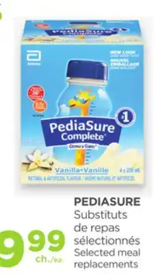 Proxim PEDIASURE Selected meal replacements offer