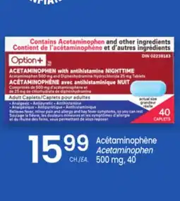 Uniprix OPTION+ Acétaminophène/Acetaminophen offer