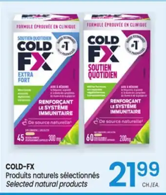 Uniprix COLD-FX Produits naturels sélectionnés/ Selected natural products offer