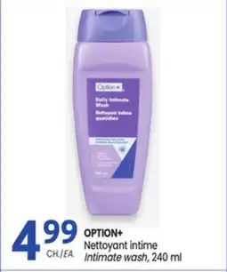 Uniprix OPTION+ Nettoyant intime/Intimate wash offer