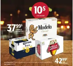 Metro CORONA OU STELLA ARTOIS, FORMATS 24 BOUTEILLES OU CANETTES offer