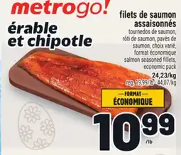 Metro FILETS DE SAUMON ASSAISONNÉS | SALMON SEASONED FILLETS offer