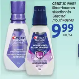 Uniprix CREST 3D WHITE Rince-bouches sélectionnés/Selected mouthwashes offer