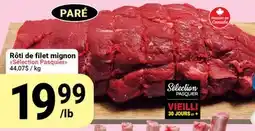Pasquier Rôti de filet mignon Sélection Pasquier offer