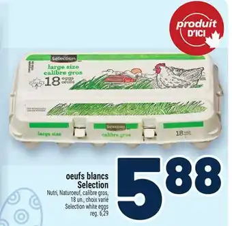 Metro OEUFS BLANCS SELECTION | SELECTION WHITE EGGS offer