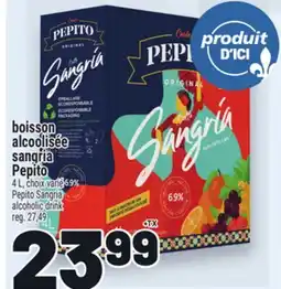 Metro BOISSON ALCOOLISÉE SANGRIA PEPITO | PEPITO SANGRIA ALCOHOLIC DRINK offer