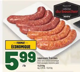 Metro SAUCISSES FRAÎCHES | FRESH SAUSAGES offer