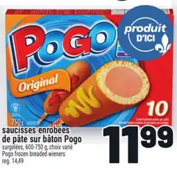 Metro SAUCISSES ENROBÉES DE PÂTE SUR BÂTON POGO | POGO FROZEN BREADED WIENERS offer