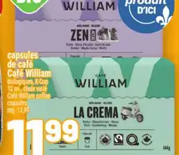 Metro CAPSULES DE CAFÉ CAFÉ WILLIAM | CAFÉ WILLIAM COFFEE CAPSULES offer