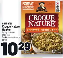 Metro CÉRÉALES CROQUE NATURE QUAKER | QUAKER HARVEST CRUNCH CEREAL offer