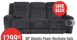 The Brick Atlantis 90 Fabric Zero Gravity Power Reclining Sofa - Dark Grey offer