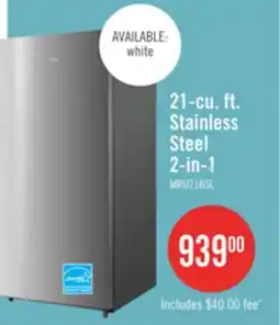 The Brick Midea 21 Cu. Ft. Convertible 2-in-1 Upright Refrigerator-Freezer - Stainless Steel offer