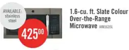 The Brick GE 1.6 Cu. Ft. Over-the-Range Microwave with Programmable Defrost and 300 CFM - Slate - JVM1635SLJC offer