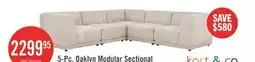 The Brick Kort & Co. Oaklyn Modular 4-Piece Fabric Sectional with Tufted Seat Cushions - Beige offer