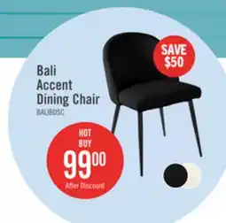 The Brick Bali Dining Chair with Boucle Fabric, Metal - Black offer