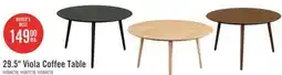 The Brick Viola 29.5 Modern Round Top Coffee Table – Black Ash offer