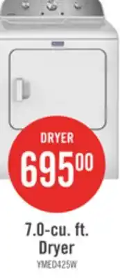 The Brick Maytag 7.0 Cu. Ft. Electric Dryer - White - YMED4205SW offer