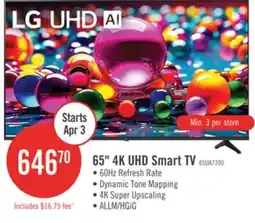 The Brick LG 65 UA77 4K UHD Smart webOS TV (65UA7700PUB.ACCQ) - 2025 Model offer