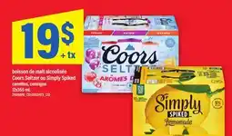 Maxi BOISSON DE MALT ALCOOLISÉE | COORS SELTZER OU SIMPLY SPIKED offer
