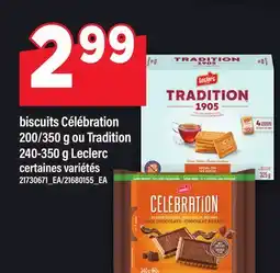 Maxi BISCUITS CÉLÉBRATION, 200/350 G OU TRADITION, 240-350 G LECLERC offer