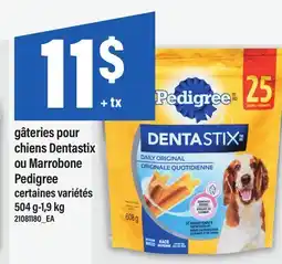 Maxi GÂTERIES POUR CHIENS DENTASTIX OU MARROBONE PEDIGREE offer