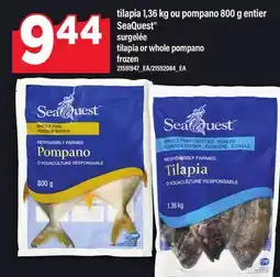 Maxi TILAPIA 1,36 KG OU POMPANO 800 G ENTIER SEAQUEST | TILAPIA OR WHOLE POMPANO offer