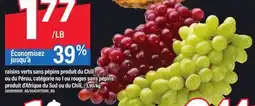 Maxi RAISINS VERTS SANS PÉPINS OU OU ROUGES SANS PÉPINS offer