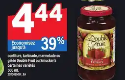 Maxi CONFITURE, TARTINADE, MARMELADE OU GELÉE DOUBLE FRUIT OU SMUCKER'S offer
