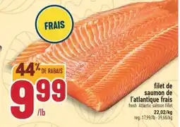 Marché Adonis FILET DE SAUMON DE L'ATLANTIQUE FRAIS | FRESH ATLANTIC SALMON FILLET offer
