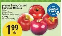 Marché Adonis POMMES EMPIRE, CORTLAND, SPARTAN OU MCINTOSH | CORTLAND, EMPIRE, MCINTOSH OR SPARTAN APPLES offer