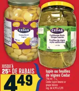 Marché Adonis Lupin ou Feuilles de vignes Cedar | Cedar lupini beans or grape leaves offer