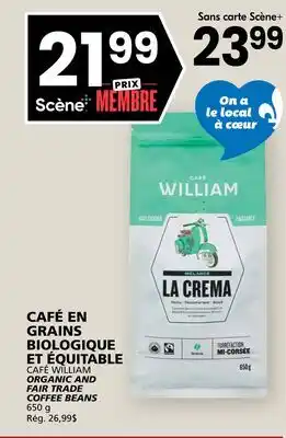 Rachelle-Bery Grocery CAFÉ WILLIAM ORGANIC AND FAIR TRADE COFFEE BEANS offer