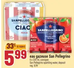 Marché Adonis EAU GAZEUSE SAN PELLEGRINO | SAN PELLEGRINO SPARKLING WATER offer