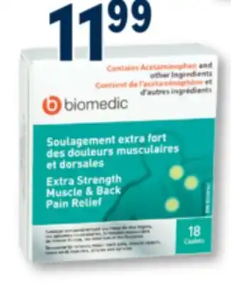 Familiprix Biomedic extra strength muscle & back pain relief caplets 18un offer