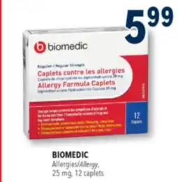 Familiprix BIOMEDIC, Allergy, 25 mg, 12 caplets offer