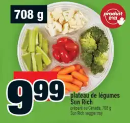 Super C PLATEAU DE LÉGUMES SUN RICH | SUN RICH VEGGIE TRAY offer