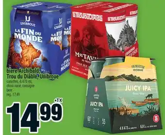 Super C BIERE ARCHIBALD, TROU DU DIABLE, UNIBROUE | BEER offer