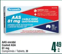 Jean Coutu PERSONNELLE Coated ASA 81 mg offer