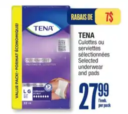 Jean Coutu TENA Selected underwear and pads offer