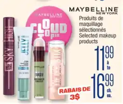 Jean Coutu MAYBELLINE NEW YORK Selected makeup products offer