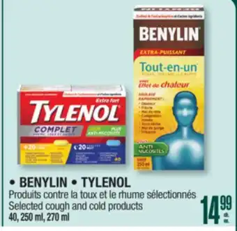 Jean Coutu BENYLIN, TYLENOL Selected cough and cold products offer