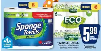 Jean Coutu SPONGE TOWELS Selected paper towels offer