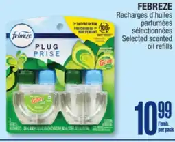 Jean Coutu FEBREZE Selected scented oil refills offer