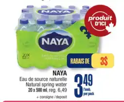 Jean Coutu NAYA Natural spring water offer