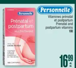 Jean Coutu PERSONNELLE Prenatal and postpartum vitamins offer