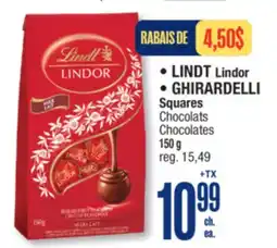 Jean Coutu LINDT Lindor, GHIRARDELLI Squares Chocolates offer