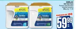 Jean Coutu SIMILAC 360 Total Care Selected powders offer