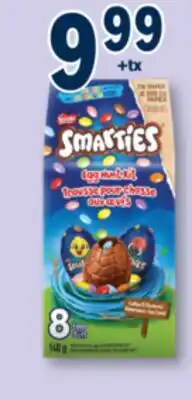 Familiprix NESTLÉ, Smarties, Milk chocolaty eggs with mini smarties offer